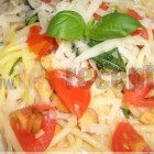 Špagety s bazalkou